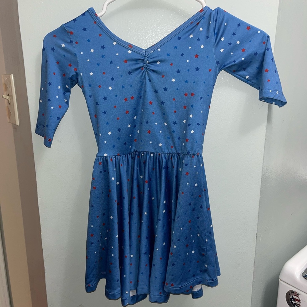 Dot Dot Smile Blue Starry Kids Dress 3/4